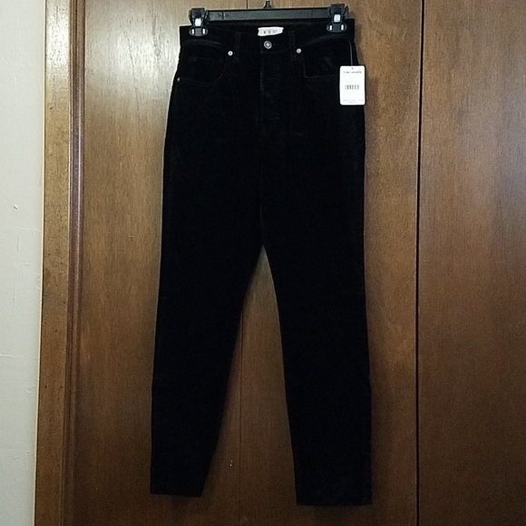 Free People Pants - NWT Free People Black Velour Pant (28, 29)
